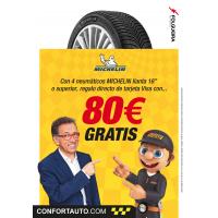 Llevate una tarjeta Visa de 80 € por la compra de 4 neumáticos MICHELIN en llanta 16″ o superior.